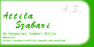 attila szabari business card
